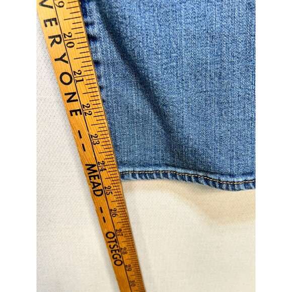 American Eagle Outfitters Straight Leg Jeans Womens 14 Blue Denim Distressed - Picture 8 of 12